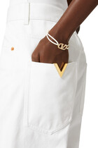 VLogo Signature Crystal Leather Bracelet